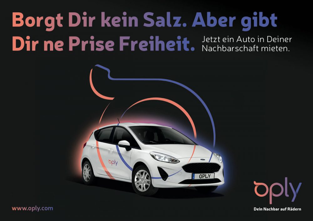 Oply Anzeige Mietwagen Ford Fiesta