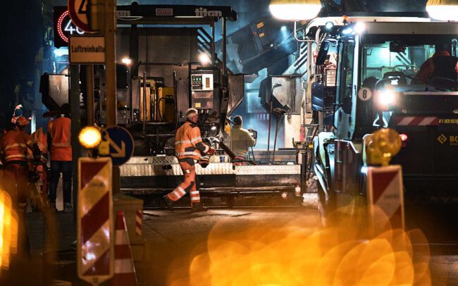 Industriefotografie Strassenbau Stuttgart Neckartor © Industriefotograf Thomas L. Fischer