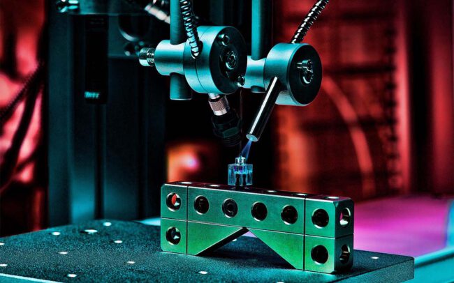 Industriefotografie Verklebung mit UV-Licht © Industriefotograf Thomas L. Fischer